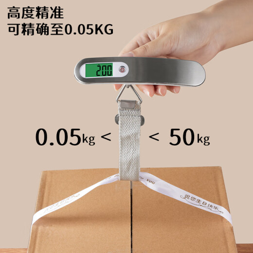 拜杰手提秤电子秤便携式弹簧秤旅游行李秤快递秤家用小挂称吊钩钓鱼秤