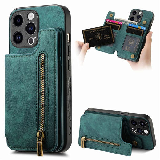 OPPO [original quality] Find X5Pro mobile phone case full-inclusive X5 card bag K11X anti-fall K10X wallet case strap temperament black + [zipper wallet case] Please carefully choose the mobile phone model