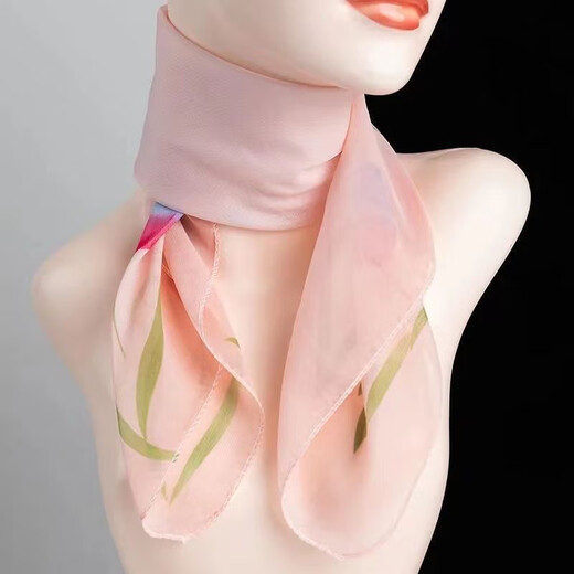 Nueva enfermera La nueva bufanda de seda de la enfermera Xin para mujeres delgadas versátiles versátiles de protección de cuello de bufanda bufanda de otoño e invierno