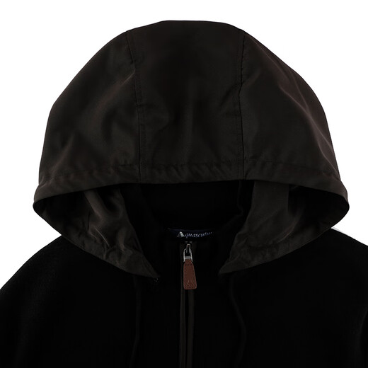 Aquascutum/Yager Lion Dandong New Woll Herren -Kapuze -Pullover Q4867EI091 Black/99 S