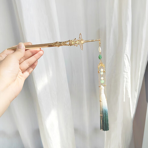 Rong Xia sword hairpin, tassel hairpin, ancient style Hanfu accessories, decorative styling headwear, hairpin, hairpin, simple ancient style, sword hairpin pendant, tassel style.