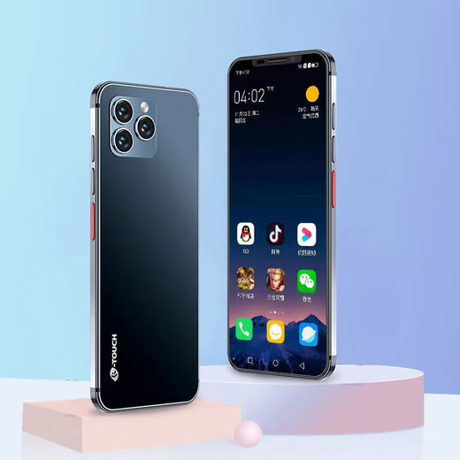 Tianyu petit écran téléphone mobile mini mini smartphone grand mémoire Android Phone Ultra-Thin Long Battery Life Enfants et adolescents Small Screen Sauvegarde Full Network Dual-Sec Dual Stickby Disponible 5G Carte Phantom Black 8 Core + 128G