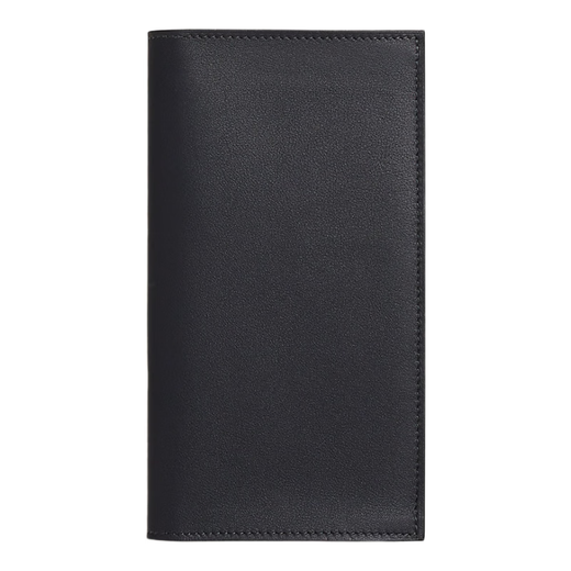 Hermes (HERMES) long wallet men's new coin purse twill passport holder Swift calfskin bag navy blue