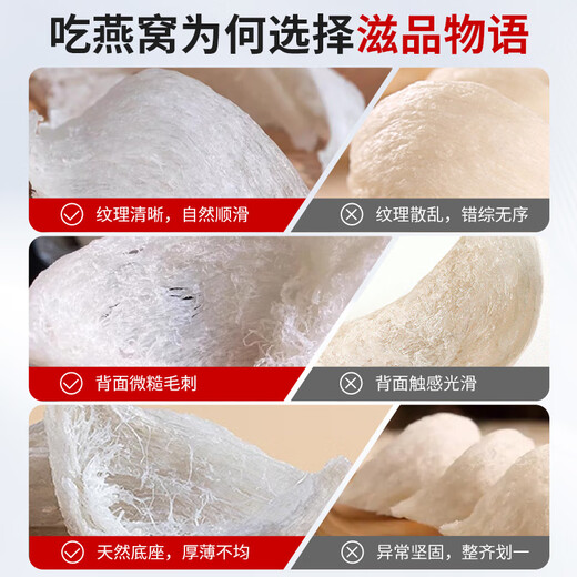 Nutritional Story Bird's Nest Dry Beasts Indonesian Malay Imported Dry Beasts Nest Bird's Nest Pregnant Women's Tonics L Gift Box Holiday Gift Box [Pregnant Mother Recommended] 9A Gold Label 100g Secret Cup Gift Box Pack