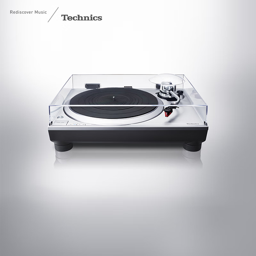 Technics SL-1500C direct-drive vinyl record player, vinyl record player, retro gramophone, built-in phono stage and included cartridge, high-quality HIFI series, SL-1500C silver
