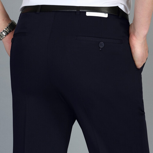 Liangxin Eslithose Herren dünne hohe Taille lose tiefe, lässige, lockere Hose mit gerader Bein