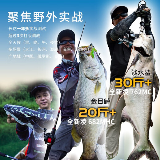 领峰 路亚竿24款 凌 东丽碳布轻量虫系泛用远投野钓黑坑翘嘴鳡鱼鳜鱼 2.03m 直柄/LVR682MS