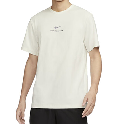 
Nike short-sleeved men's clothing 2025 summer new comfortable fast drying breathable fitness training sportswear round neck casual T-shirt HF6169-133 white XL