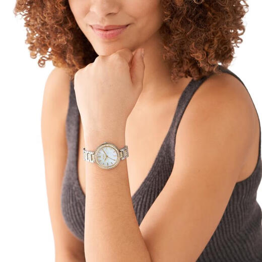 Fossil Karli Women's Three-pin Quartz Watch Crystal Watch 50m Waterproof Watch Classical American Style BQ3884 BQ3884/2025 New Luxury Women's Watch 32mm