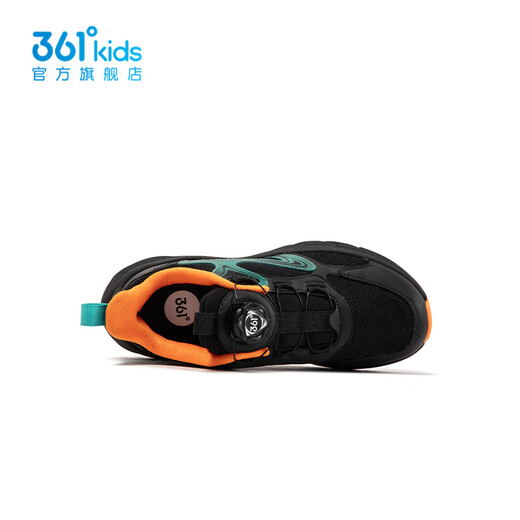 
361 children's shoes for boys sports and casual running shoes for autumn and winter new mid-to-large children's shoes Carbon black/time green 37