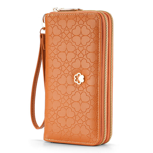 啄木鸟（TUCANO）女士钱包长款双拉链手拿包韩版时尚钱夹大容量百搭感简约皮夹 黄色