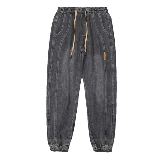 Jeansvis velvet thickened men's jeans 2025 autumn and winter cold and warm velvet outer wear men's leggings harem pants K009 blue gray velvet 2XL