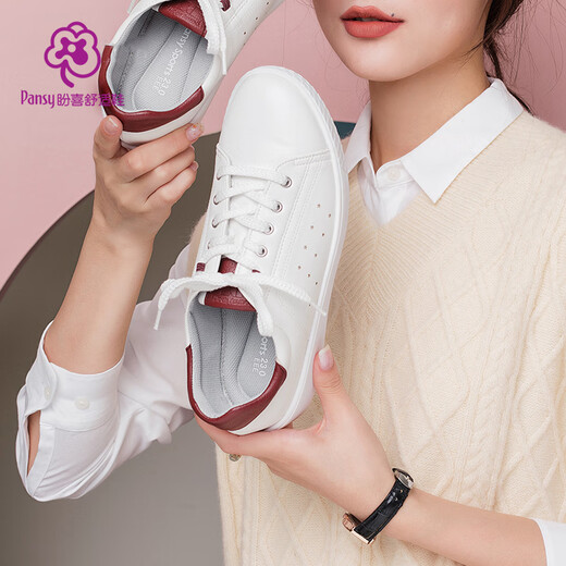 PANSY Japanese small white shoes women spring casual women shoes flat comfortable shoes single shoes breathable non-slip PS1391 sea blue 37