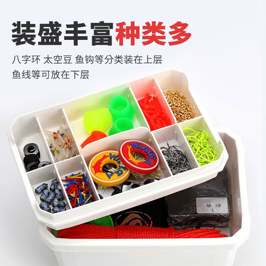 Zailou fishing gear accessories storage box portable tool box parts storage box fishing line eight-shaped ring double-layer small size