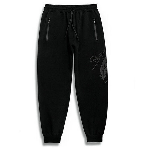 NanYUQIU) Large size casual pants for men with fat plus size loose sports casual pants for spring and summer fat guy tying pants trendy fat man 200 72152 4XL Recommended 200-220Jin [Jin equals 0.5 kg]