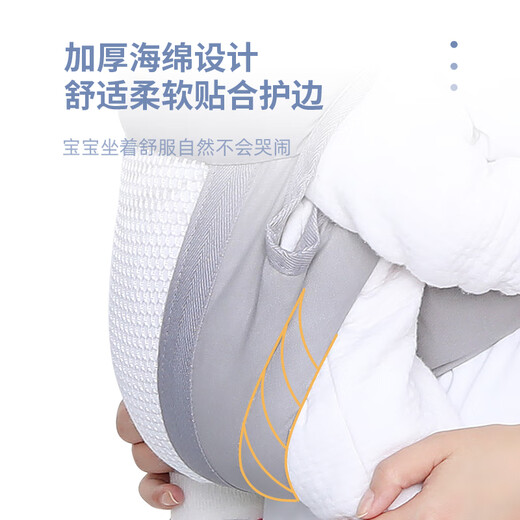 Jingmengyuan baby holding artifact liberates two hands newborn baby strap baby horizontal front hug style simple multifunctional and lightweight Monet gray printed head protection