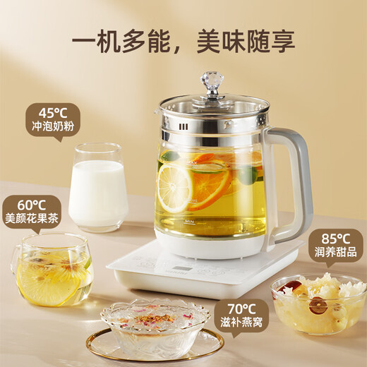 YALULU110V health pot multi-function constant temperature electric kettle fully automatic tea making tea kettle exported to the United States, Canada and Japan small household appliances for tea making and kettle white 1.8L + tea drain #110V foreign version