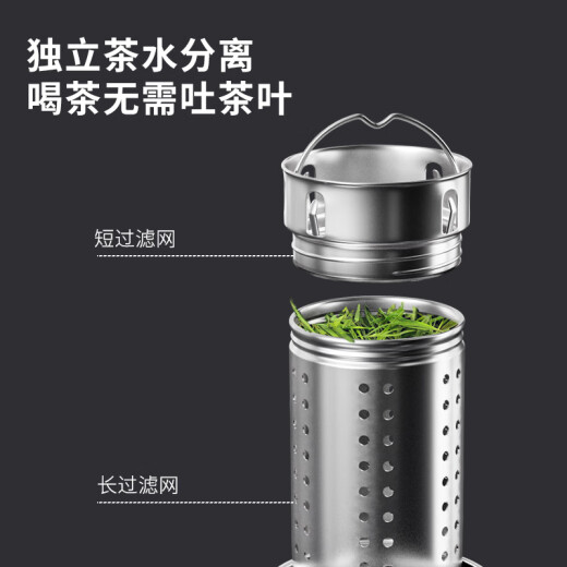iHt Thermos Cup für Männer Edelstahl große Kapazität Tee Wasser Trennung kaltes Wasser Tasse Gravur Geschenk Custom Printing Logo Flaggschiff -Temperaturmessung [Senden Sie Cup Set Cup