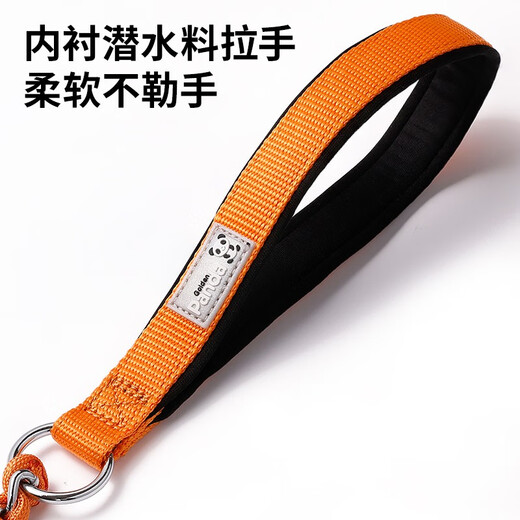 Petlimit dog collar collar snake chain set P chain P-shaped rope medium pet dog training dog walking leash dog walking stainless steel orange suit L-large (recommended 20Jin Jin equal to 0.5 kg or more)