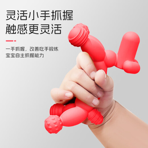 Dr. Ma baby teether, soothing mushroom teether, baby teether toy, anti-eating hand teether, balloon dog