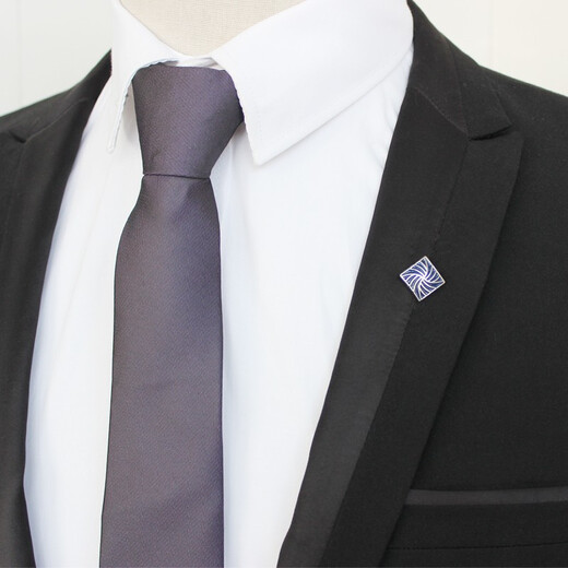 Xifei men's and women's brooches, collar pins and accessories, geometric square suit shirts, simple square twill dripping oil, can be matched with a pair in all seasons