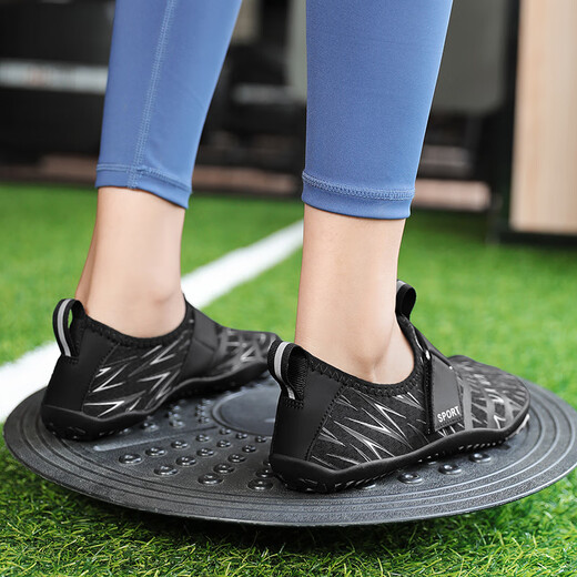 Ruizhilang Indoor Fitness Shoes Men's Squat Skipping Rope Jumping Shoes Anti-Slip Women's Pilates Yoga Deadlift Breathable Comprehensive Training Shoes Chang 515 Black Gray (One Size Smaller) 44