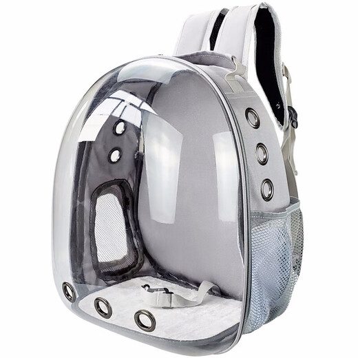 Lekali Rucksack Katzentasche aus großer Tasche Katze Rucksack Rucksack Schultasche Raumkapsel Katze Haustier Air Box Transparent Grey [Side Open Door]