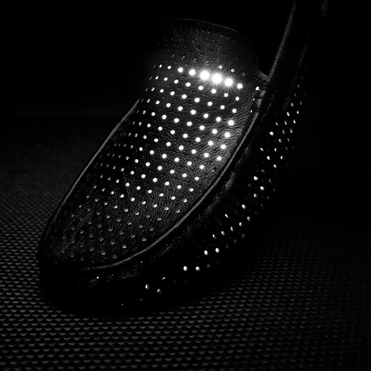 
Qice Doudou shoes men's British fashion lazy driving loafer shoes Internet celebrity soft bottom business formal casual shoes MT9901 black 41