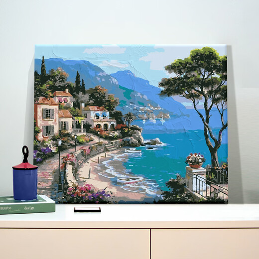Long time no see digital oil painting diy landscape hand painting bedroom living room decorative painting acrylic painting hanging
