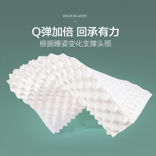 Fuana latex pillow imported from Thailand, cervical vertebra pillow core, wavy curve ergonomic pillow core 56*36cm