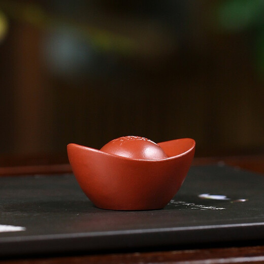 Hidden pots in the world, attracting wealth and treasures, Yuanbao ornaments, Yixing purple sand tea pet tea table, exquisite Dahongpao ornaments, which can be used to raise tea and play, attracting wealth and treasures