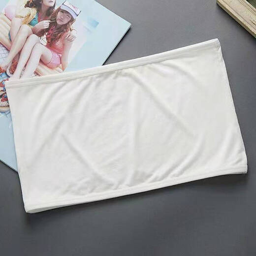 1/2 pack of strapless bra-wrapped underwear, feminine one-piece anti-exposure one-piece student bottoming summer new tube top, white + black, plus size, recommended 120~140 Jin Jin equals 0.5 kg