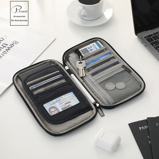 La bolsa de pasaporte antirrobo de Bonayun RFID se puede usar para las alabarlas de cuello y el clip de boletos portátiles, salpicando el agua, pase de viaje de la tarjeta de identificación de la tarjeta de identificación
