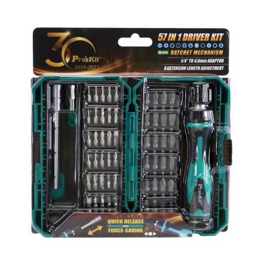 Pro'skit SD-9857M 57-In-1 Mantenimiento multifuncional Destornillador Juego de destornillador Conjunto de accionamiento múltiple