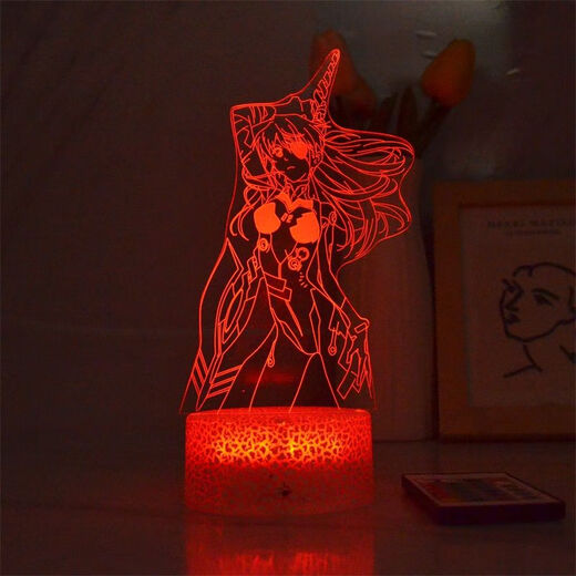 Bezu Eva Nachtlichter Neon Jahrhundert Evangelion Asuka Lingboli Cartoon Buntes Atmosphäre Geburtstagsgeschenk 677 Lingboli Monochrom warmes weißes Licht ohne Schalter USB -Sockel