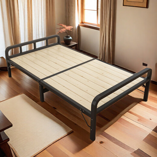 Huakai Zhixing Folding Bed Hospital Accompanying Folding Single Bed Simple Lunch Bed Small Household Nap Bed BGC811 [Silent Reinforcement] 1.5 meters wide