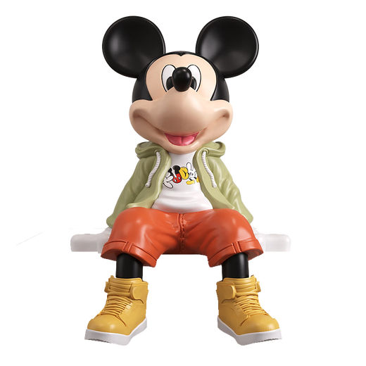 Chuxiang Adornos de Mickey modernos y geniales Sala de estar Mueble de TV Escritorio de oficina Adornos creativos de dibujos animados Inauguración de una nueva decoración para el hogar Adornos de Mickey sentados modernos y frescos 30 cm de alto