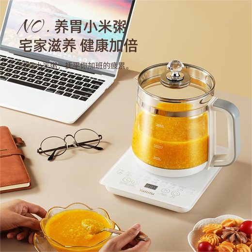 YALULU110V health pot multi-function constant temperature electric kettle fully automatic tea making tea kettle exported to the United States, Canada and Japan small household appliances for tea making and kettle white 1.8L + tea drain #110V foreign version