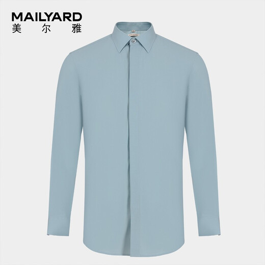 MAILYARD/Melya long-sleeved shirt Modal business and casual men's spring slim-free shirt 833 Lake Blue XL /42S