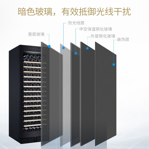 Vinocave wine cabinet constant temperature wine cabinet refrigerator ice bar refrigerated storage home freshness and constant humidity cabinet living room non-embedded multi-functional dual-temperature large-capacity display cabinet New full-shelf large capacity 450AJP-168 bottles