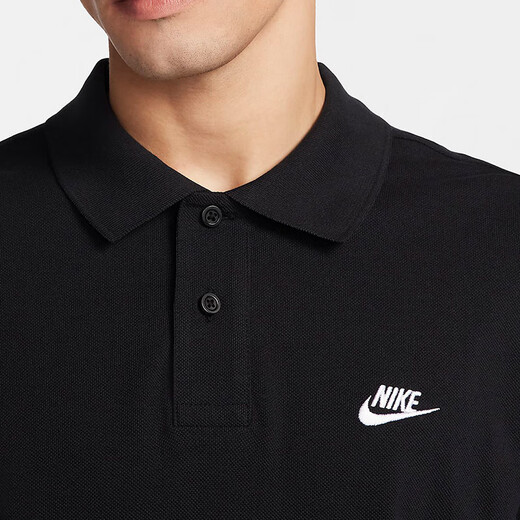 Nike Nike Polo-Shirt 2025 Sommer New Herren Casual Atmable Nocken-Sport-T-Shirt Revers FN3894_010 Grauschwarz (Europäischer Code, es wird empfohlen, eine geringe Größe zu erreichen) s