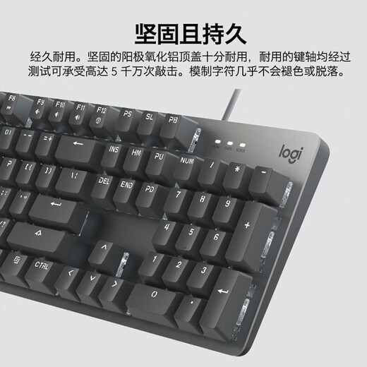 罗技二手 K845/K835机械键盘 游戏电竞键盘 金属有线键盘 游戏办公 全尺寸 k845 TTC红轴 95新