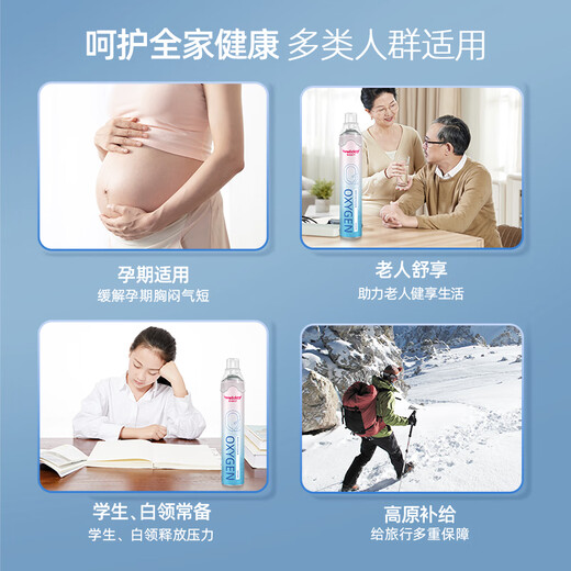 WELLDAY oxygen supply portable oxygen inhaler for pregnant women and the elderly plateau travel oxygen supply tank 1000ml*4 bottles