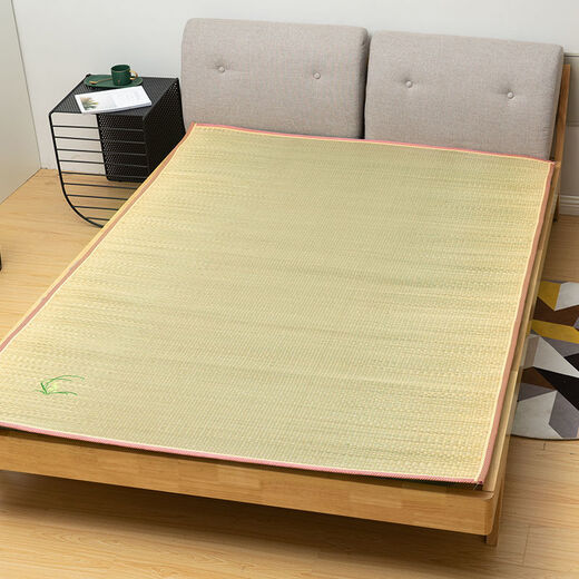Acacia tung grass mat 0.8/1.2/1.5m1.8m bed double straight tube old-fashioned rush grass mat single student dormitory cool mat home very densely thickened without edge 0.8*1.9m