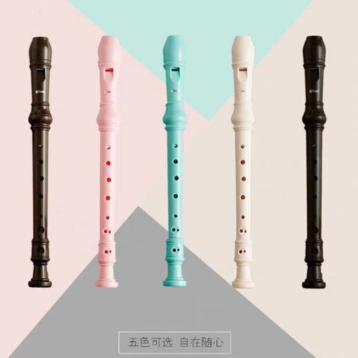 杉贝天鹅德式竖笛学生6孔8孔笛子儿童入门初学乐器直笛六孔八孔高音 海洋蓝 【6孔】赠布袋+教材书