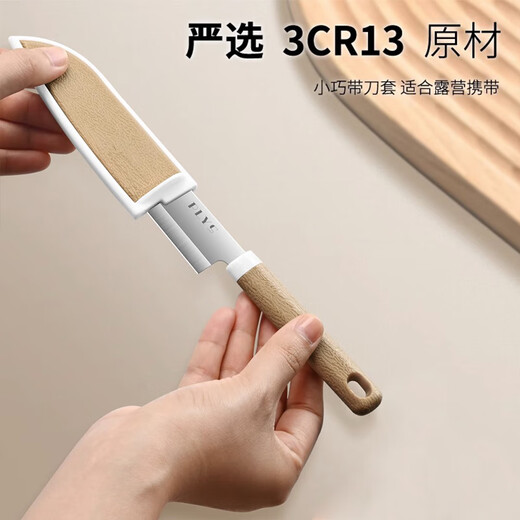 派莱斯 不锈钢水果刀家用小刀瓜果刀西瓜刀削皮器厨房刀具带套