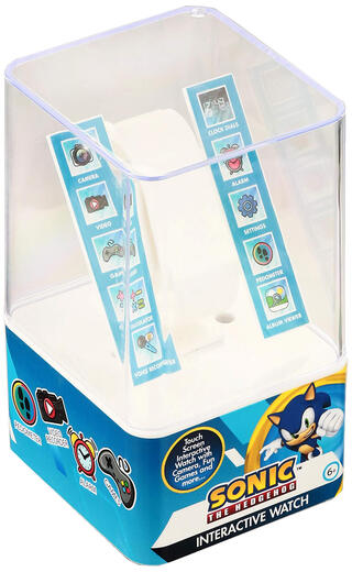 Accutime Sony Hedgehog Children's Smart Watch Touch Screen Interactive Game Selfie Camera Pedometer Alarm Clock Recording Adjustable Silicone Strap Suitable for Boys and Girls