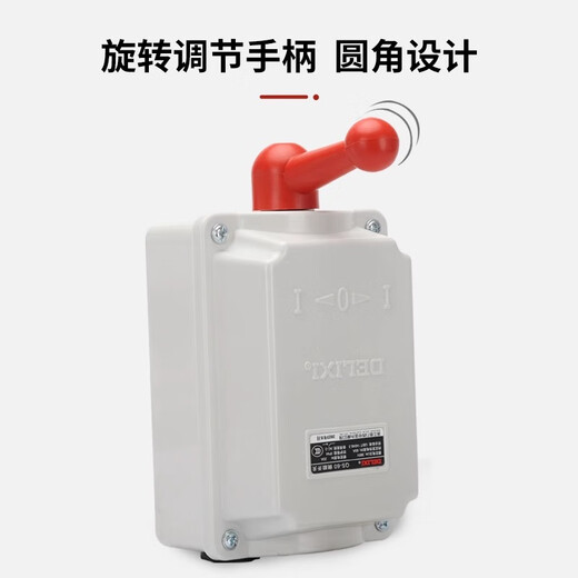 Delixi reverse switch QS-60 waterproof 12A 20A three-phase 380v single-phase 220v electric vehicle reverse switch QS-15