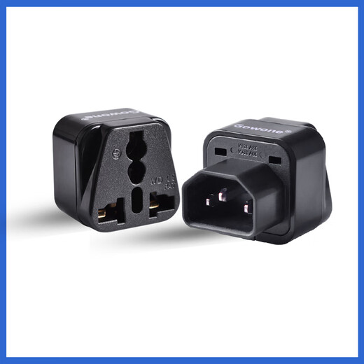 Gowone机房服务器PDU转换接头c13品字尾转10A多用孔全球通用转换插座C14转10A多用孔