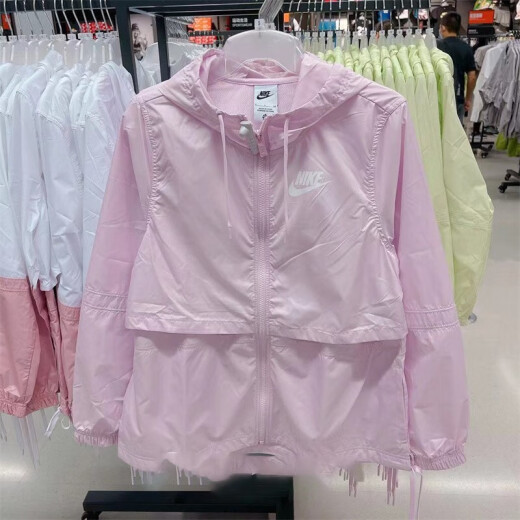 耐克（NIKE）女装秋季运动服梭织防风连帽运动夹克时尚休闲外套上衣DQ3353-010 DQ3353-695 S